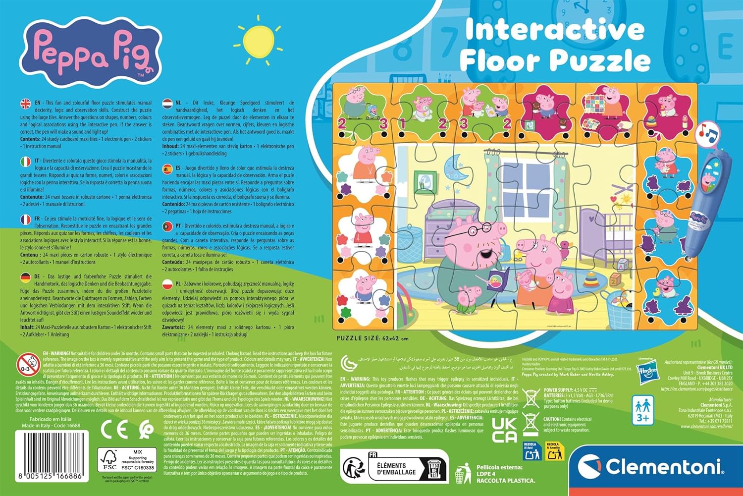 Peppa Pig Interactive Floor Puzzle With Electronic Pen