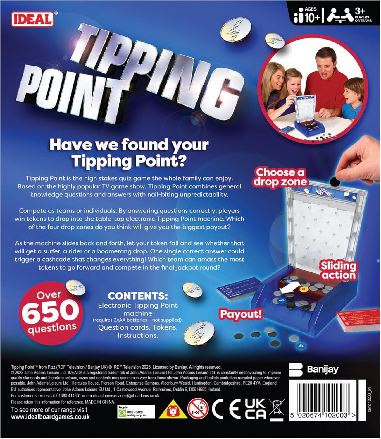IDEAL Tipping Point game with electronic Tipping Point Machine