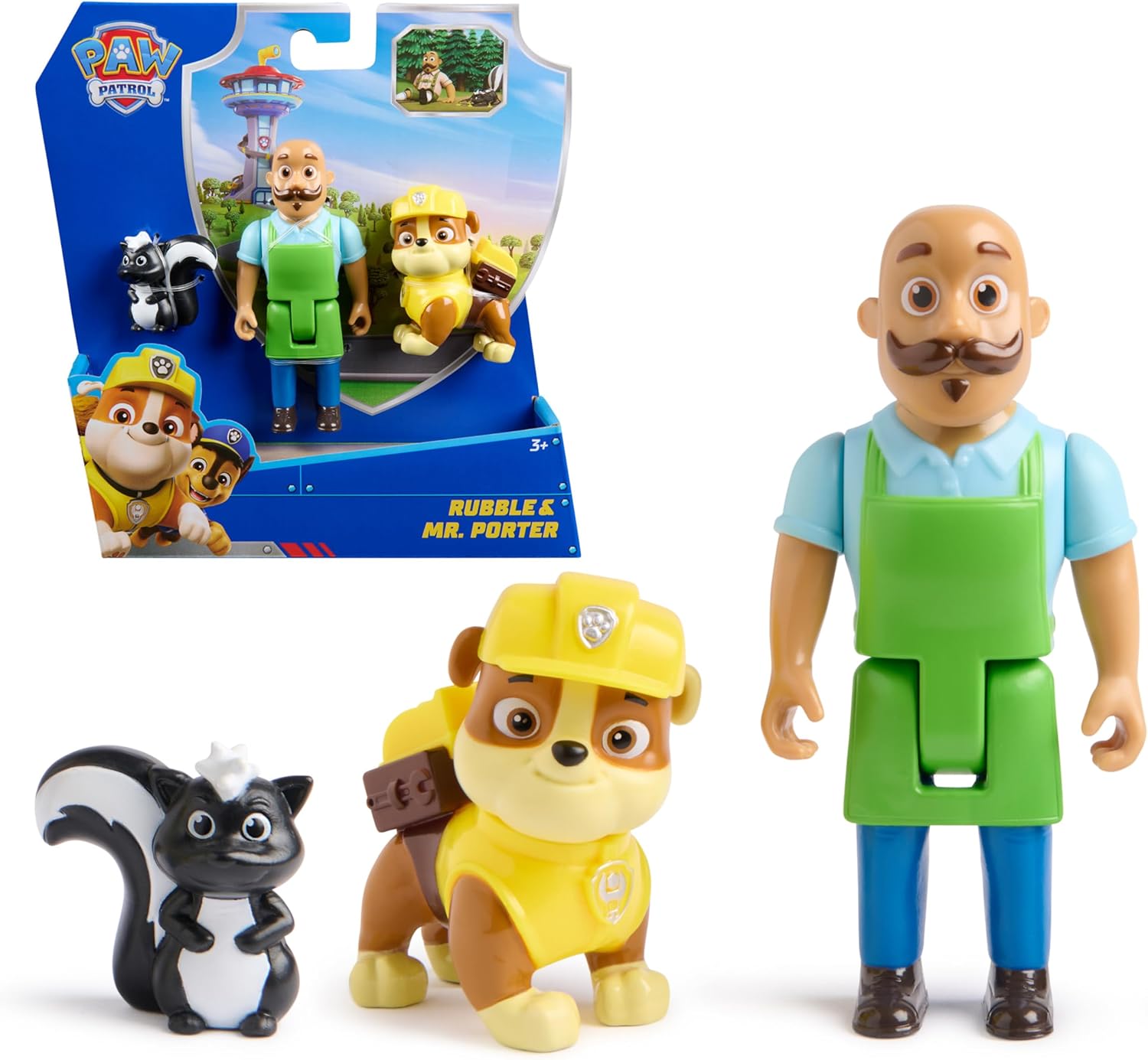 Paw Patrol Rubble And Mr. Porter Figure Pack with Skunk