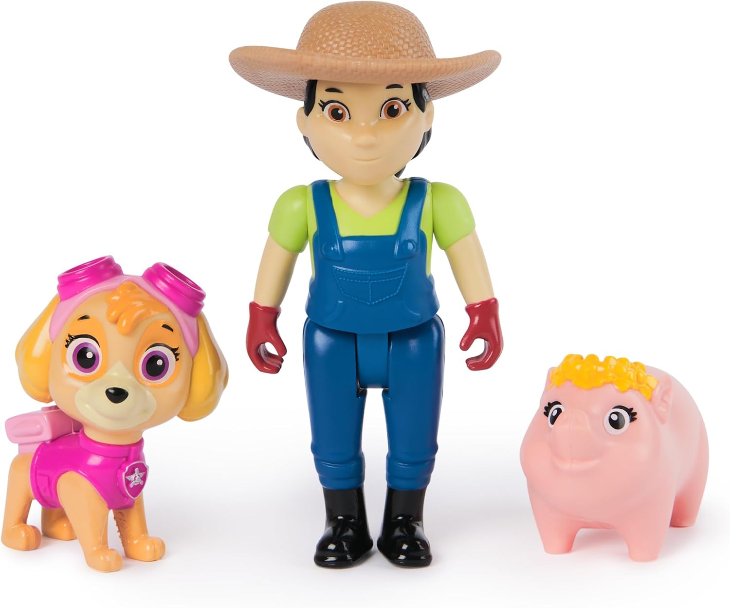 Paw Patrol Skye, Farmer Yumi and Piggie Figures