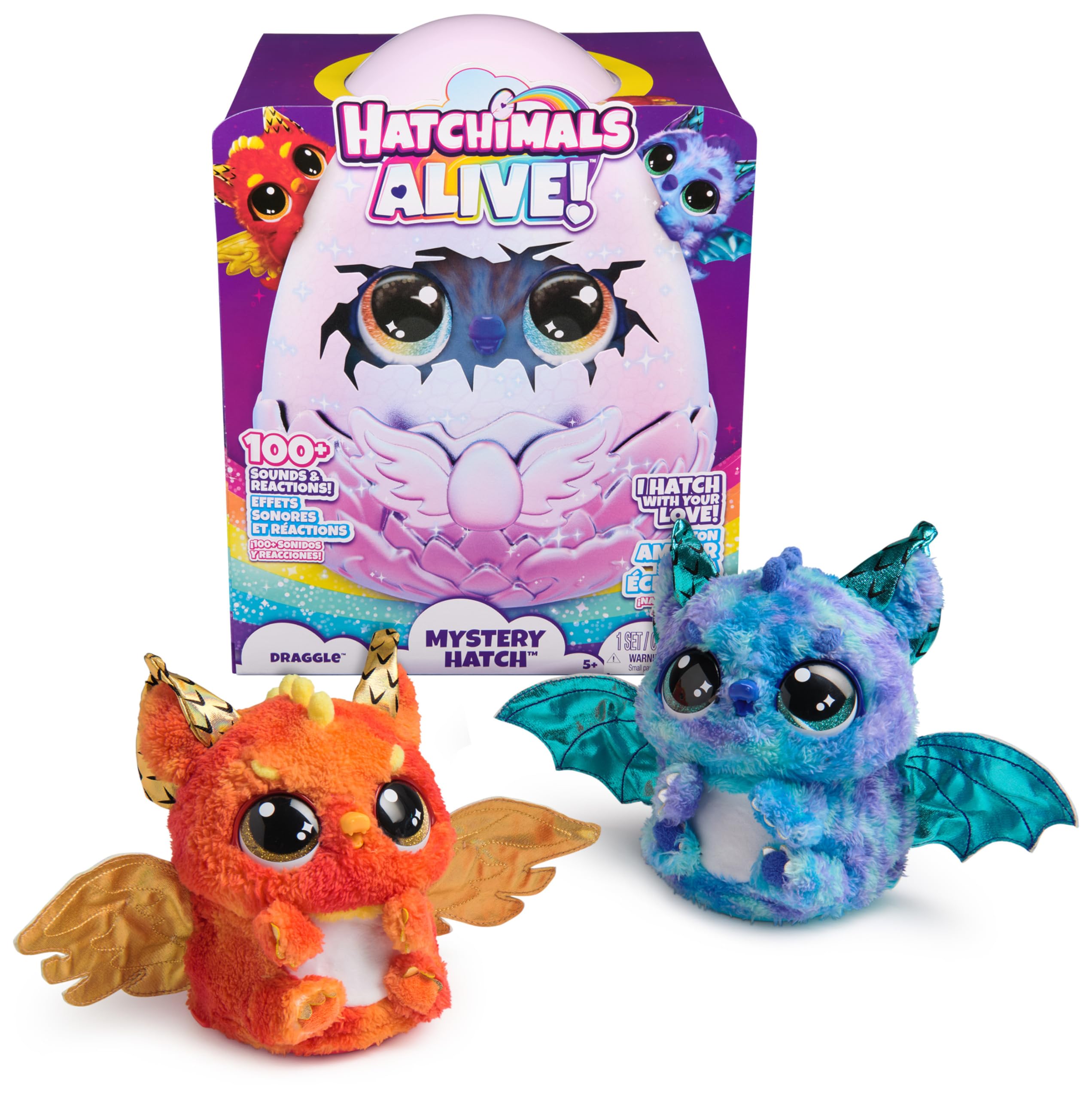Hatchimals Alive Mystery Hatch Draggle Surprise Interactive Toy and Egg