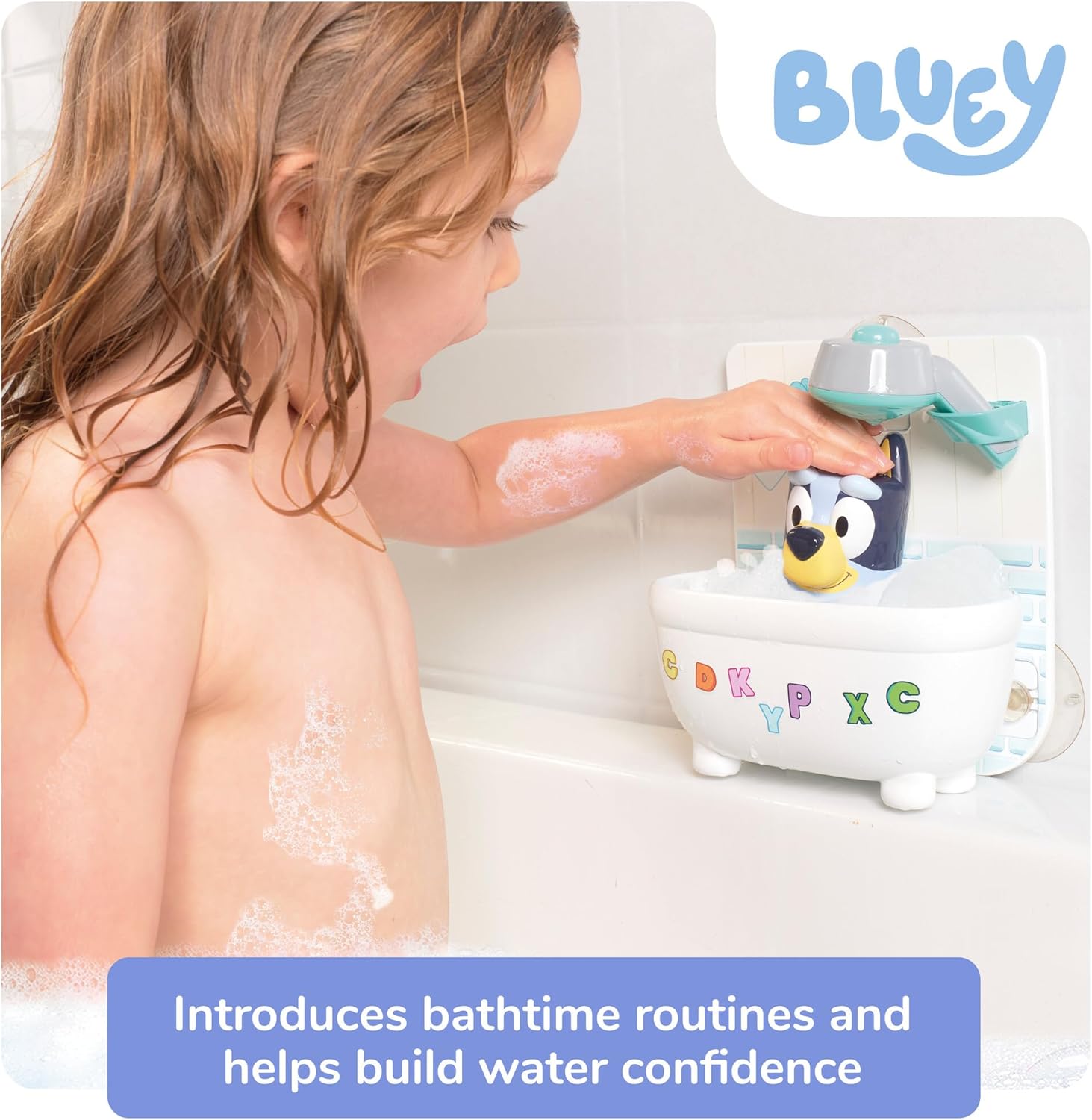 TOMY Toomies Shower & Scrub Bluey Interactive Bath Toy