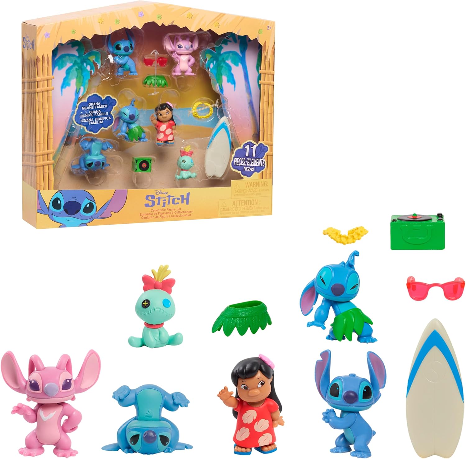 Disney Stitch Collectible Figure Set with Accessories 11 Figurines