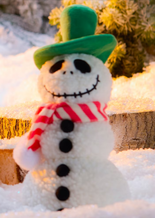 Disney Store Tim Burton's The Nightmare Before Christmas - Japan Jack Skellington Snowman Soft Plush Toy- 35cm