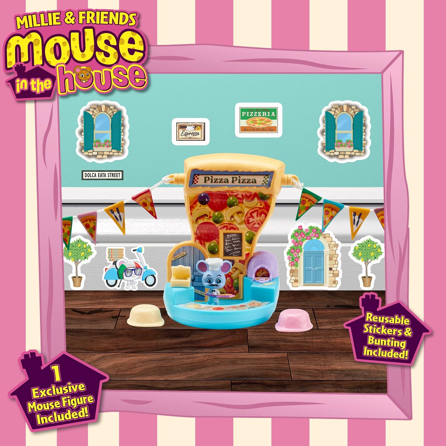 Character Options Millie & Friends Mouse in Slice 'O Pie Pizzeria
