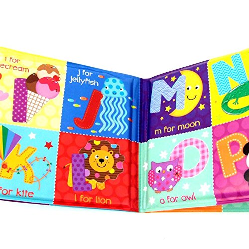Set of 4 Baby Bath Books First Words ABC Letters & Numbers
