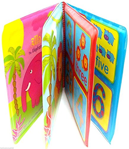 Set of 4 Baby Bath Books First Words ABC Letters & Numbers