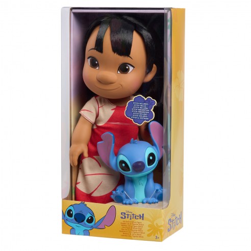 Disney Lilo And Stitch 14 Inch Poseable Lilo Doll with 5 Inch Stitch Figure