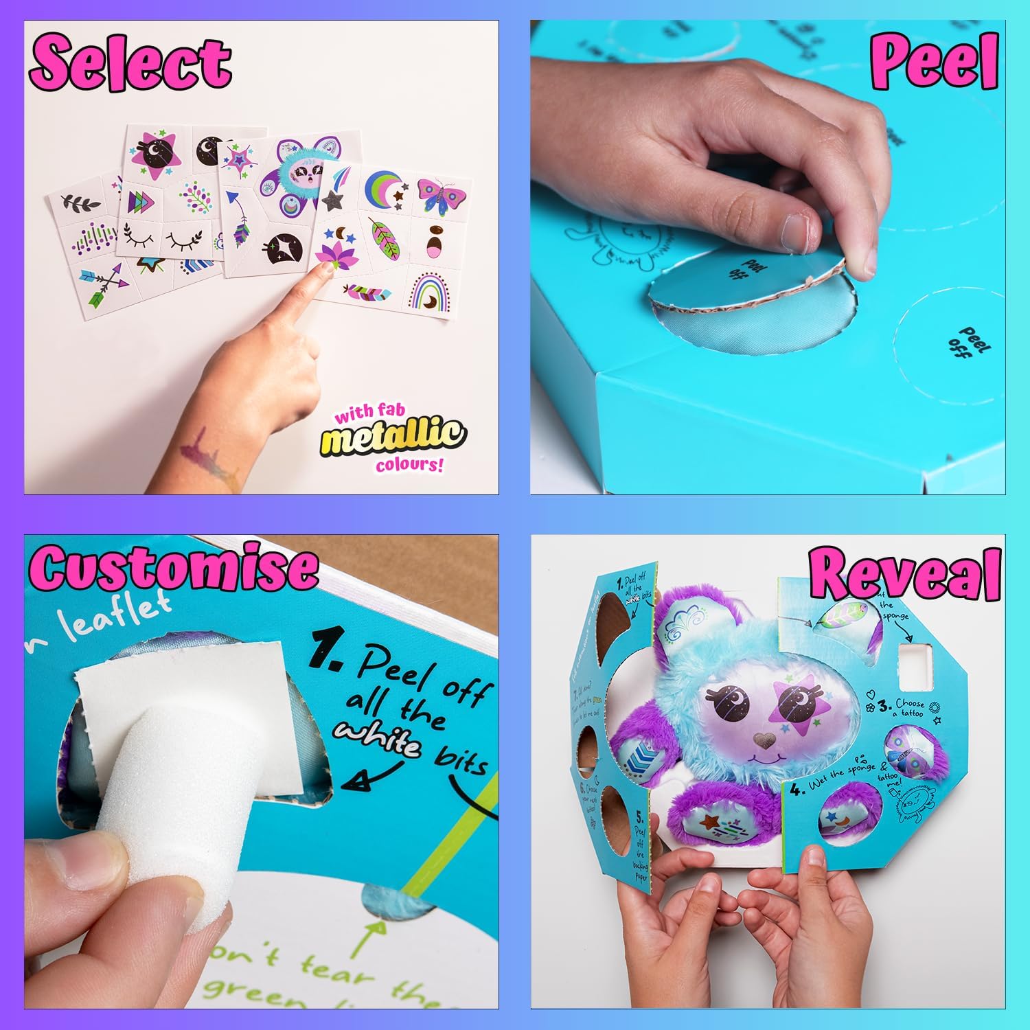 TattooMeez Metallic, craft kit to create a personalised bear