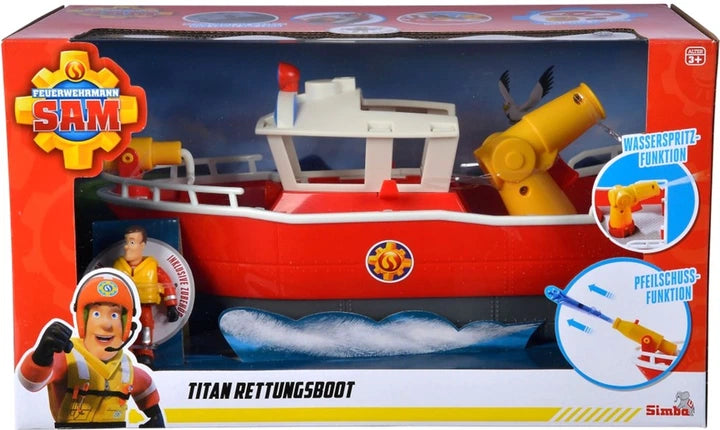 Simba FIREMAN SAM TITAN FIREBOAT With Cannons