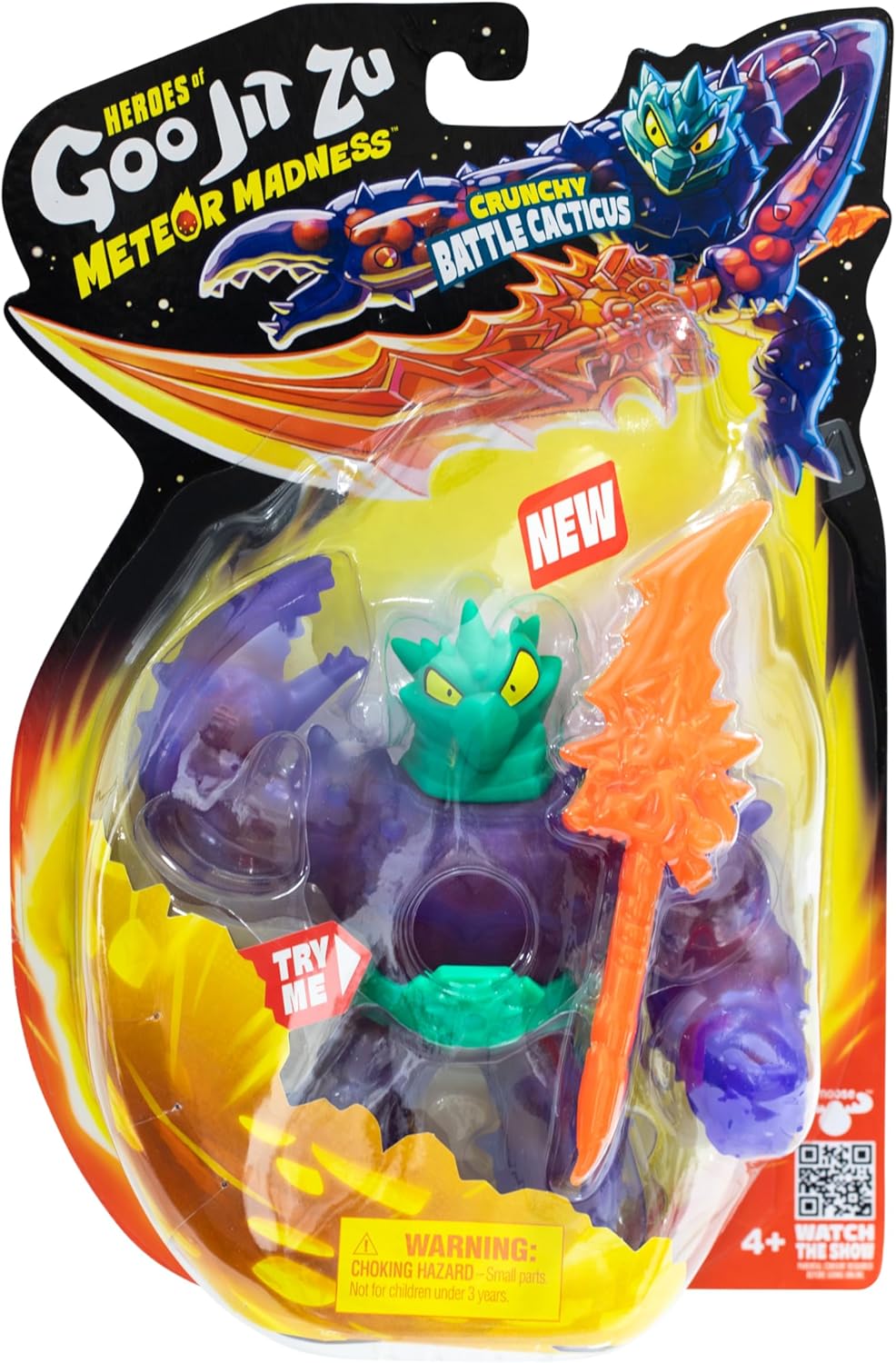Heroes of Goo Jit Zu Meteor Madness, Stretchy Battle Cacticus Action Figure