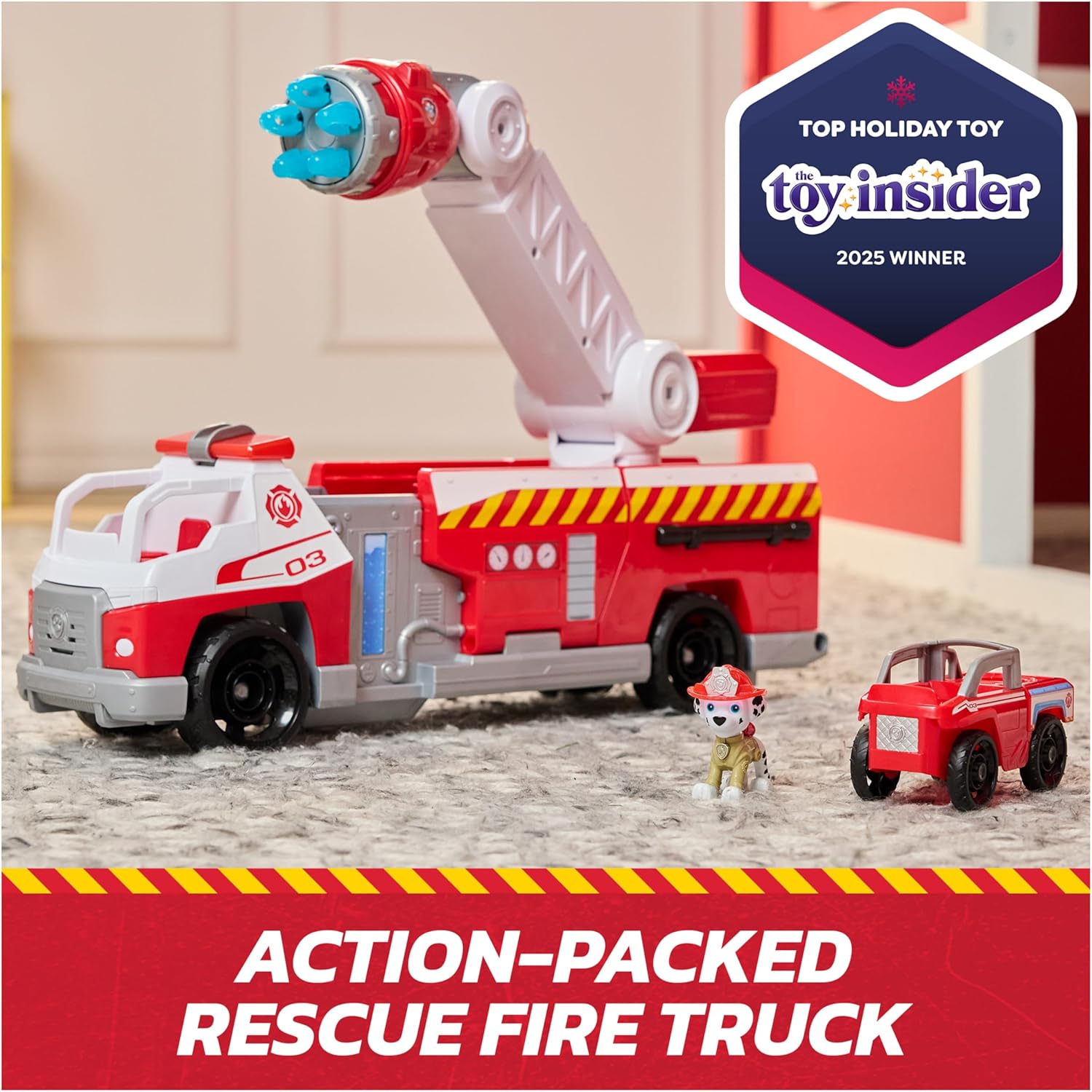 Paw Patrol Fire Rescue: Rapid Reload Fire Truck with Marshall Figure
