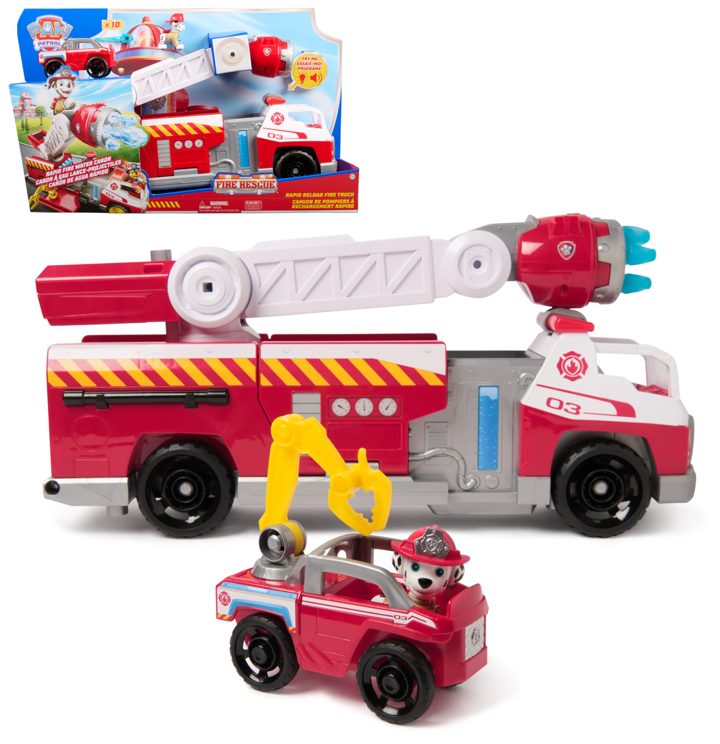 Paw Patrol Fire Rescue: Rapid Reload Fire Truck with Marshall Figure