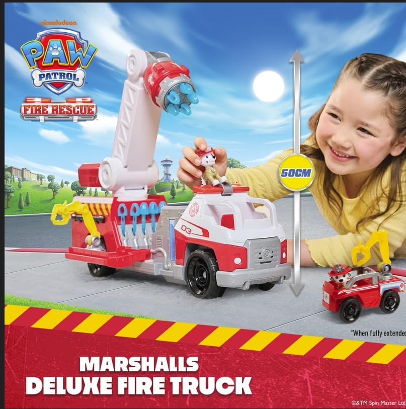Paw Patrol Fire Rescue: Rapid Reload Fire Truck with Marshall Figure