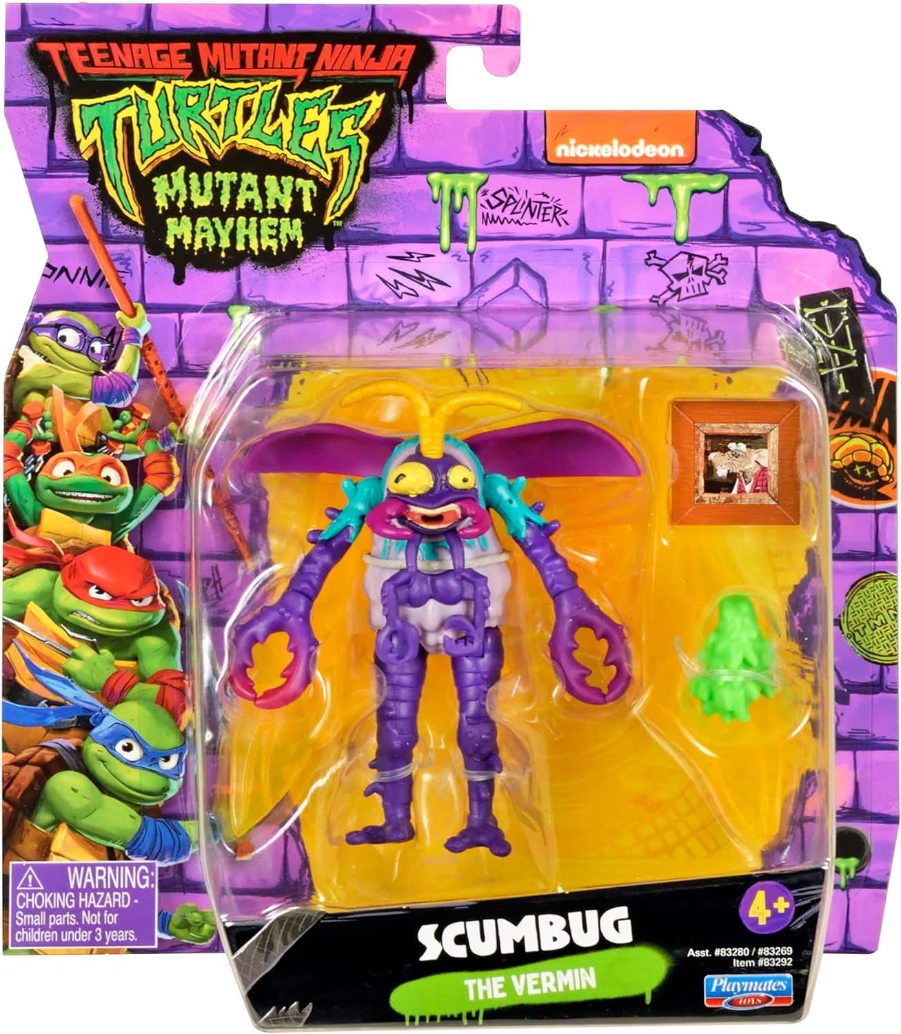 Teenage Mutant Ninja Turtles Mutant Mayhem 4Inch SCUMBUG Action Figure