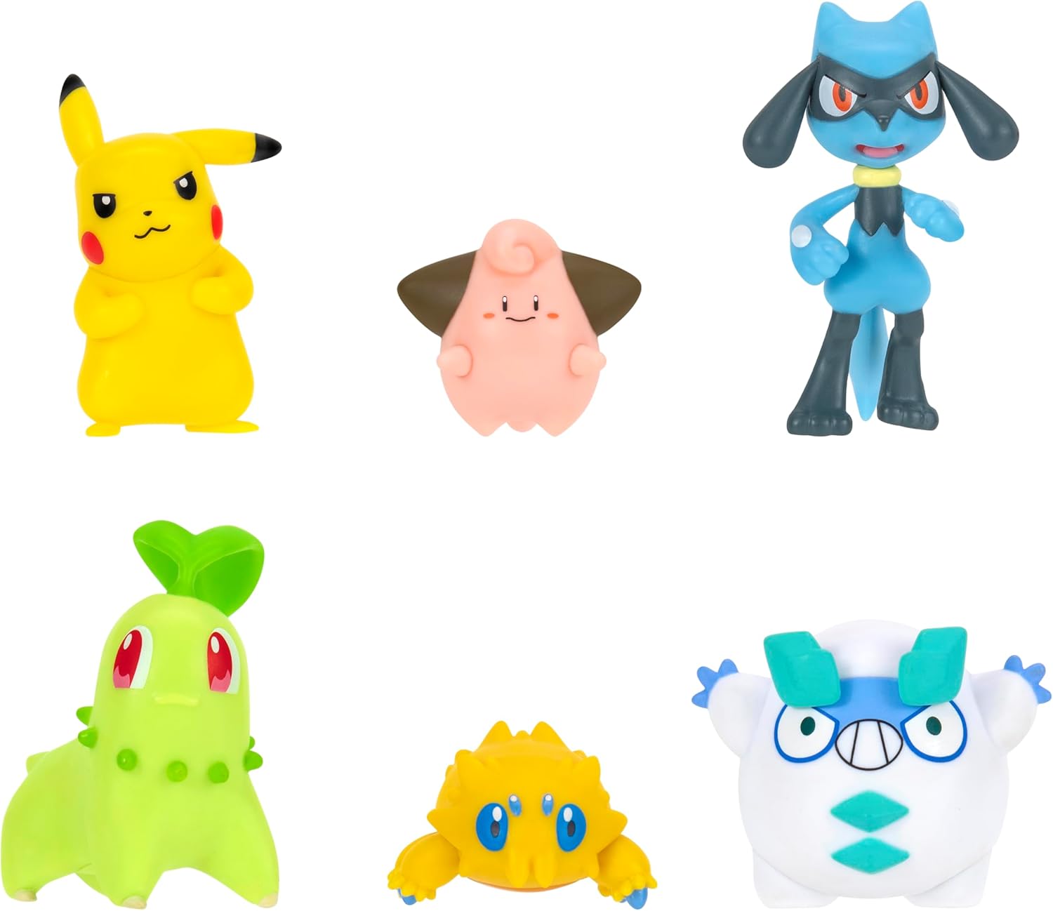 Pok�mon Battle Figure 6 Pack Pikachu, Joltik, Galarian Darumaka, Riolu, Chikorita and Cleffa