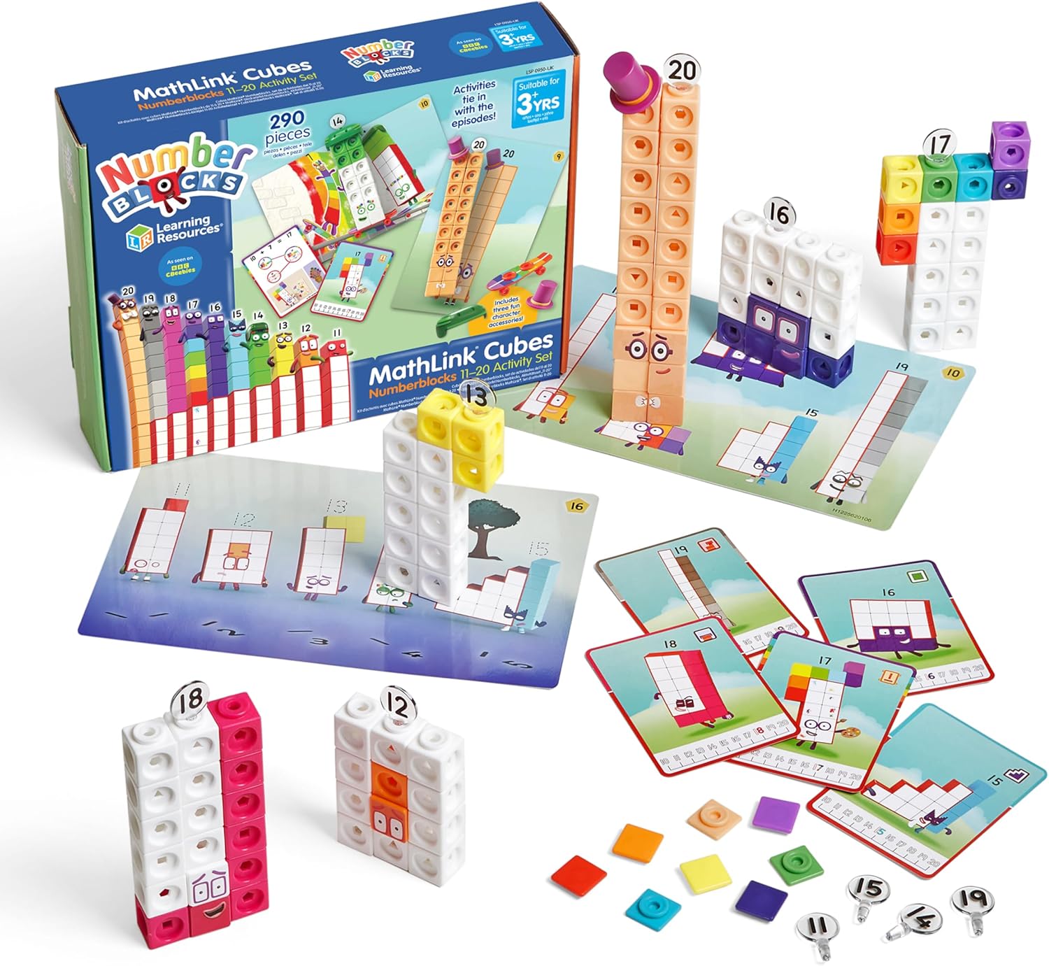 Learning Resources MathLink Cubes Numberblocks 11?20 Activity Set