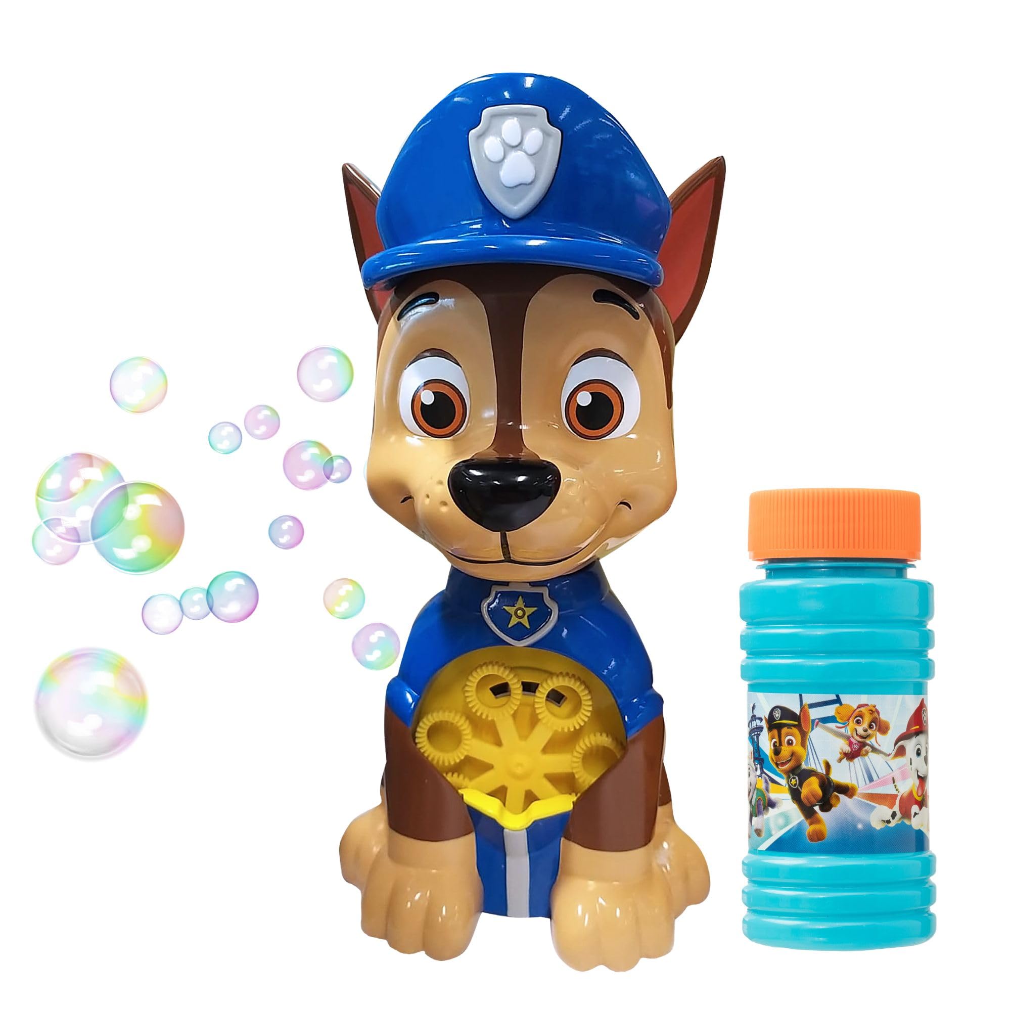 Paw Patrol Chase Bubble Machine Includes Bonus Bubble Solution