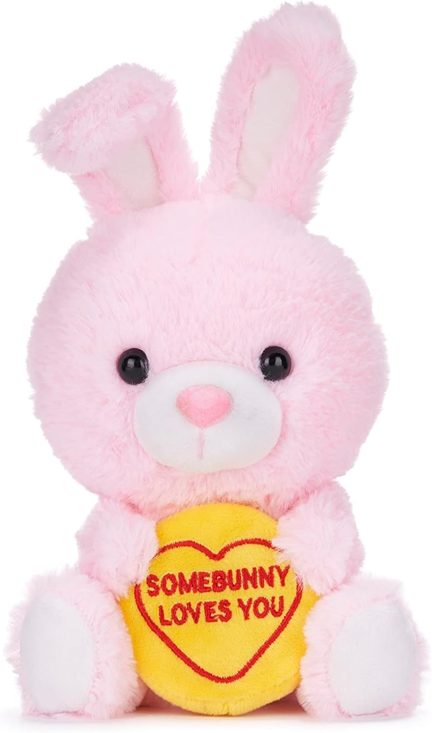 Swizzels Love Hearts 18cm Baby Bunny Rabbit SOMEBUNNY LOVES YOU Soft Plush Toy