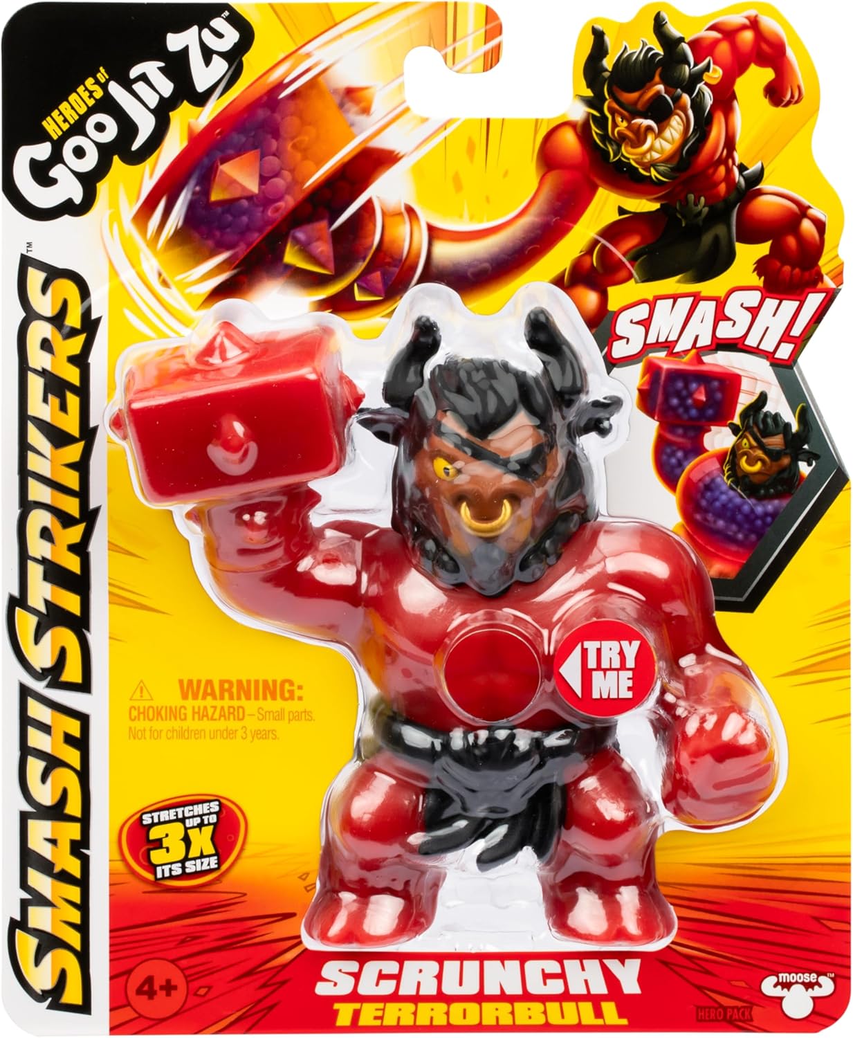 Heroes of Goo Jit Zu Smash Strikers TERRORBULL Scrunchy Goo Filled Action Figure