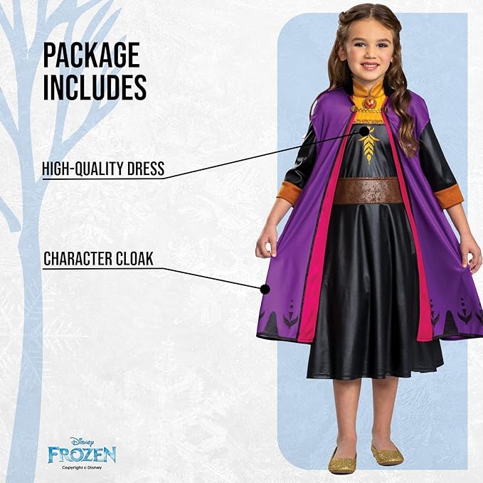 Disney Official Frozen ANNA Girls Costume Size 3 to 4 Years