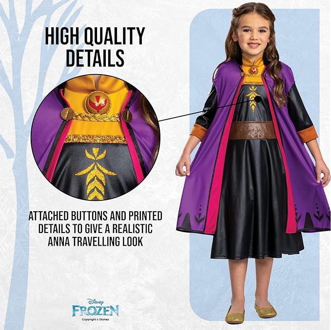 Disney Official Frozen ANNA Girls Costume Size 3 to 4 Years