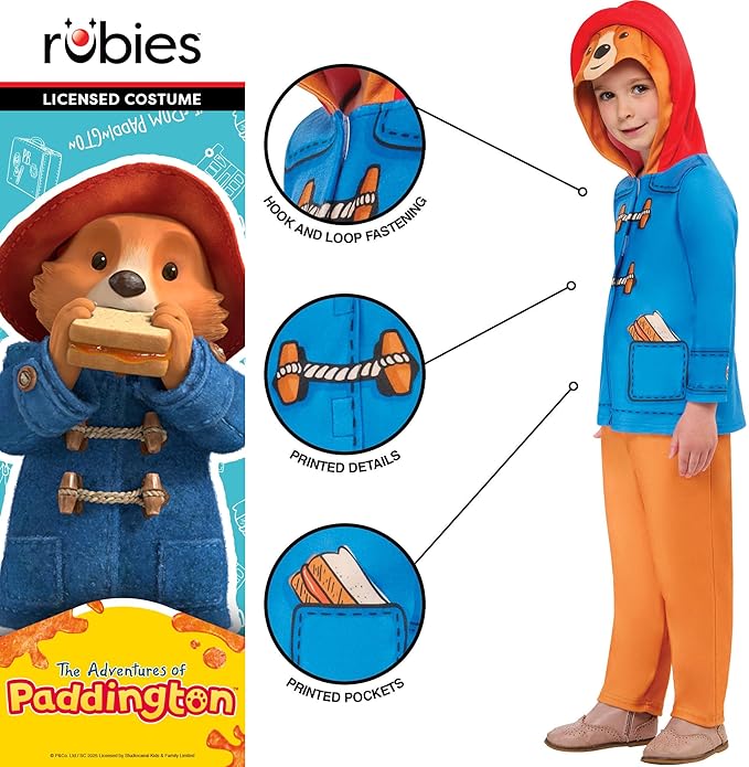 Rubies Official PADDINGTON Classic Child Costume Size 3 to 4 Years