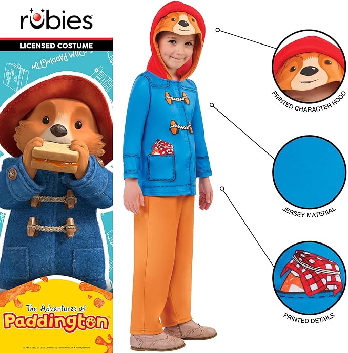 Rubies Official PADDINGTON Classic Child Costume Size 3 to 4 Years