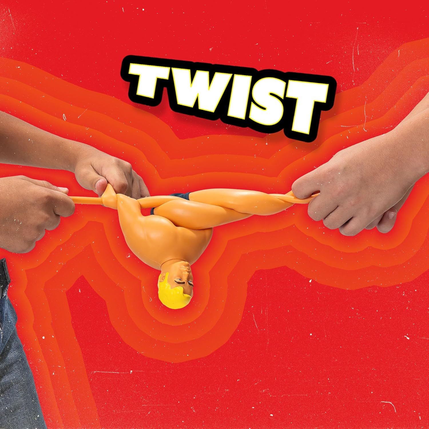 Basic Fun Stretch Armstrong Large 10Inch Retro Action Figure Super Stretchy Toy