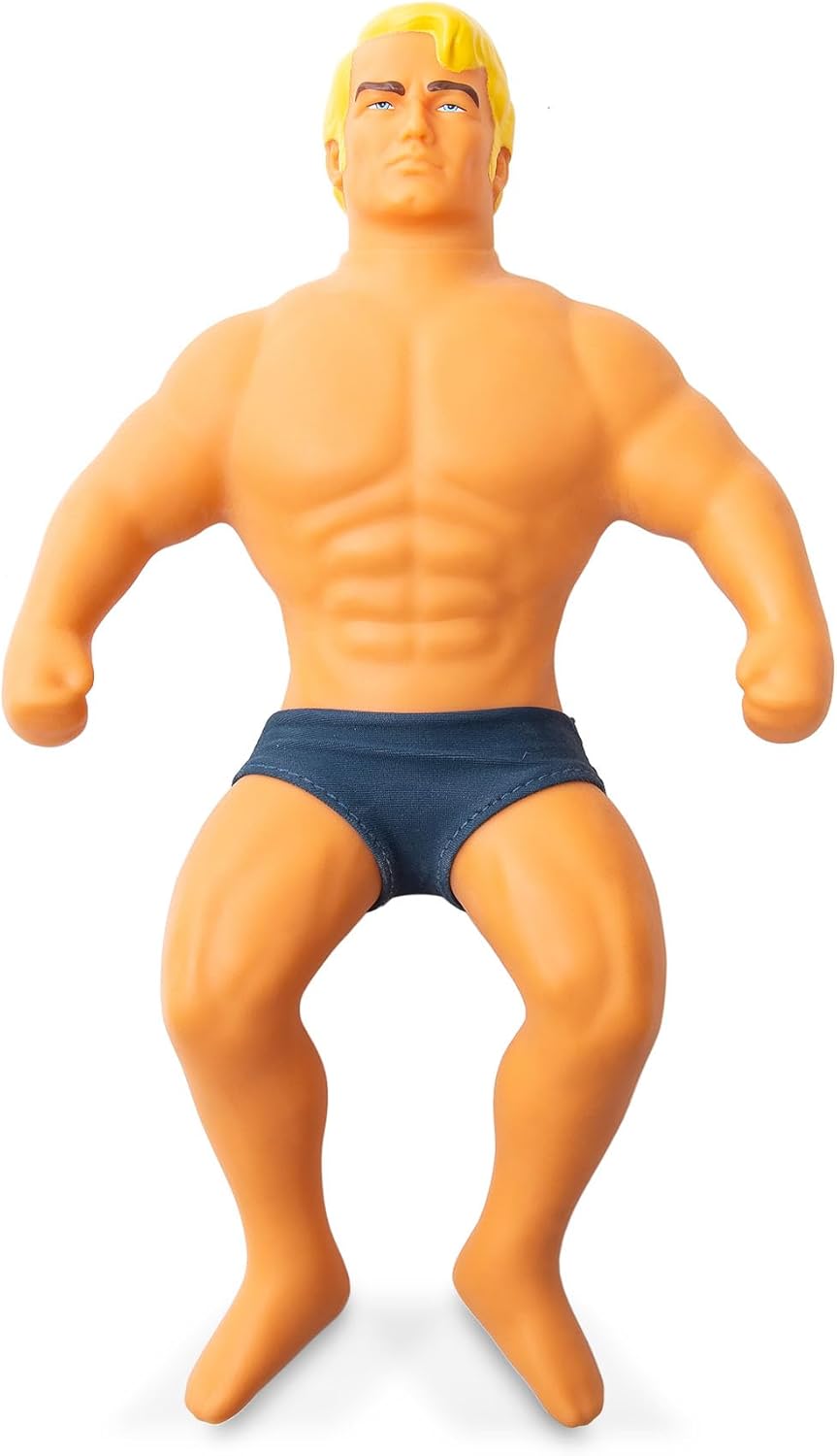 Basic Fun Stretch Armstrong Large 10Inch Retro Action Figure Super Stretchy Toy