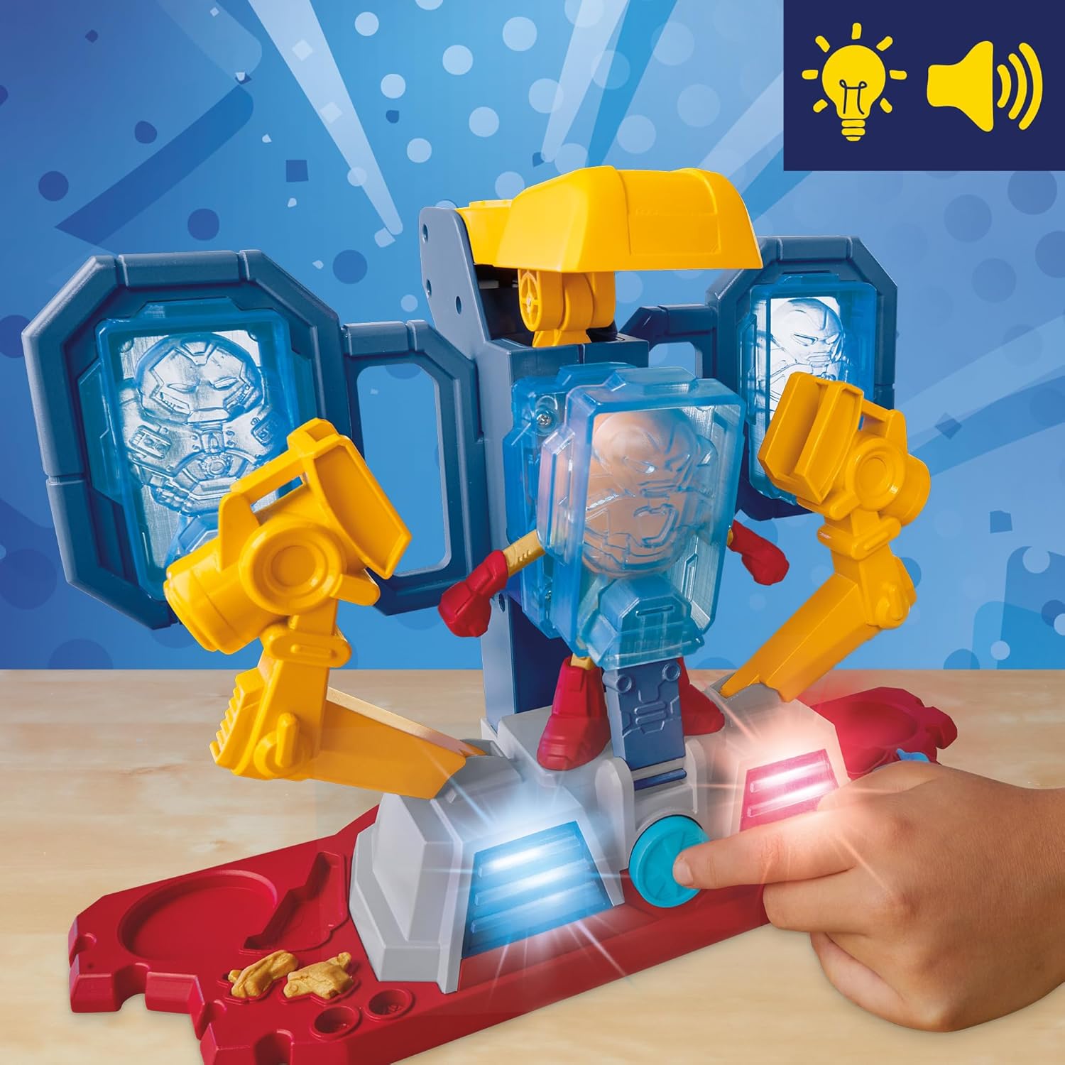 Play-Doh Marvel IRON MAN Armor Maker Lab Playset with Lights and Sounds