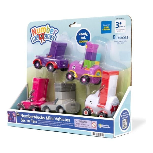 Learning Resources Numberblocks Mini Vehicles Six to Ten Toy Cars for Learning Numbers and Shapes