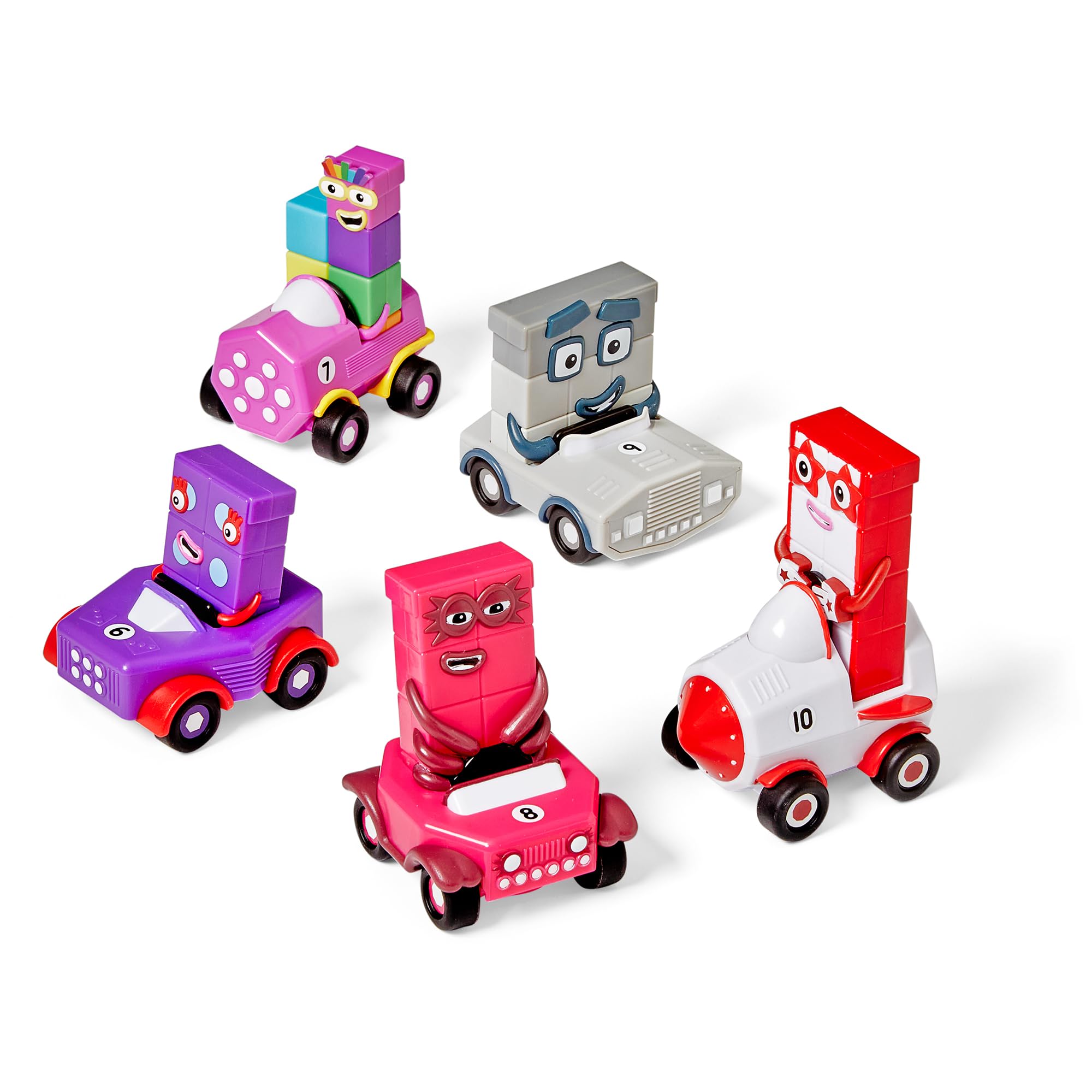 Learning Resources Numberblocks Mini Vehicles Six to Ten Toy Cars for Learning Numbers and Shapes