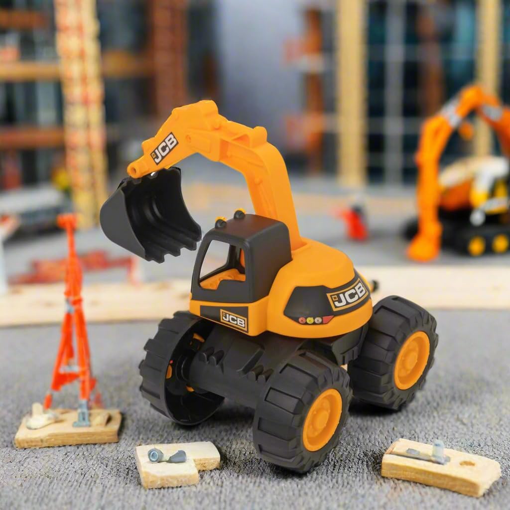 Teamsterz JCB 7-Inch Orange JCB EXCAVATOR Construction Vehicle