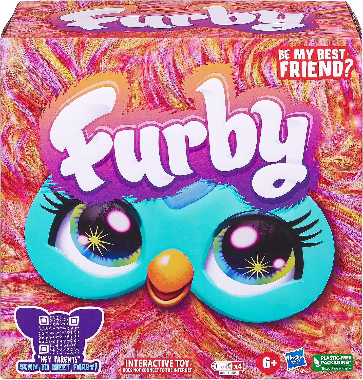 Furby Coral Interactive Soft Plush Toy with 15 Fashion Accessories - English Version