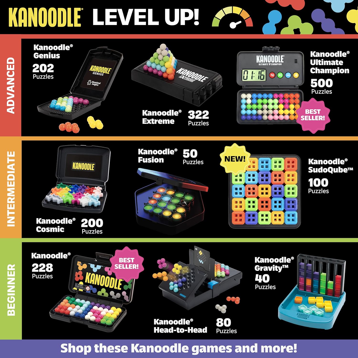 Learning Resources Kanoodle SudoQube 3D Brain Teaser Puzzle