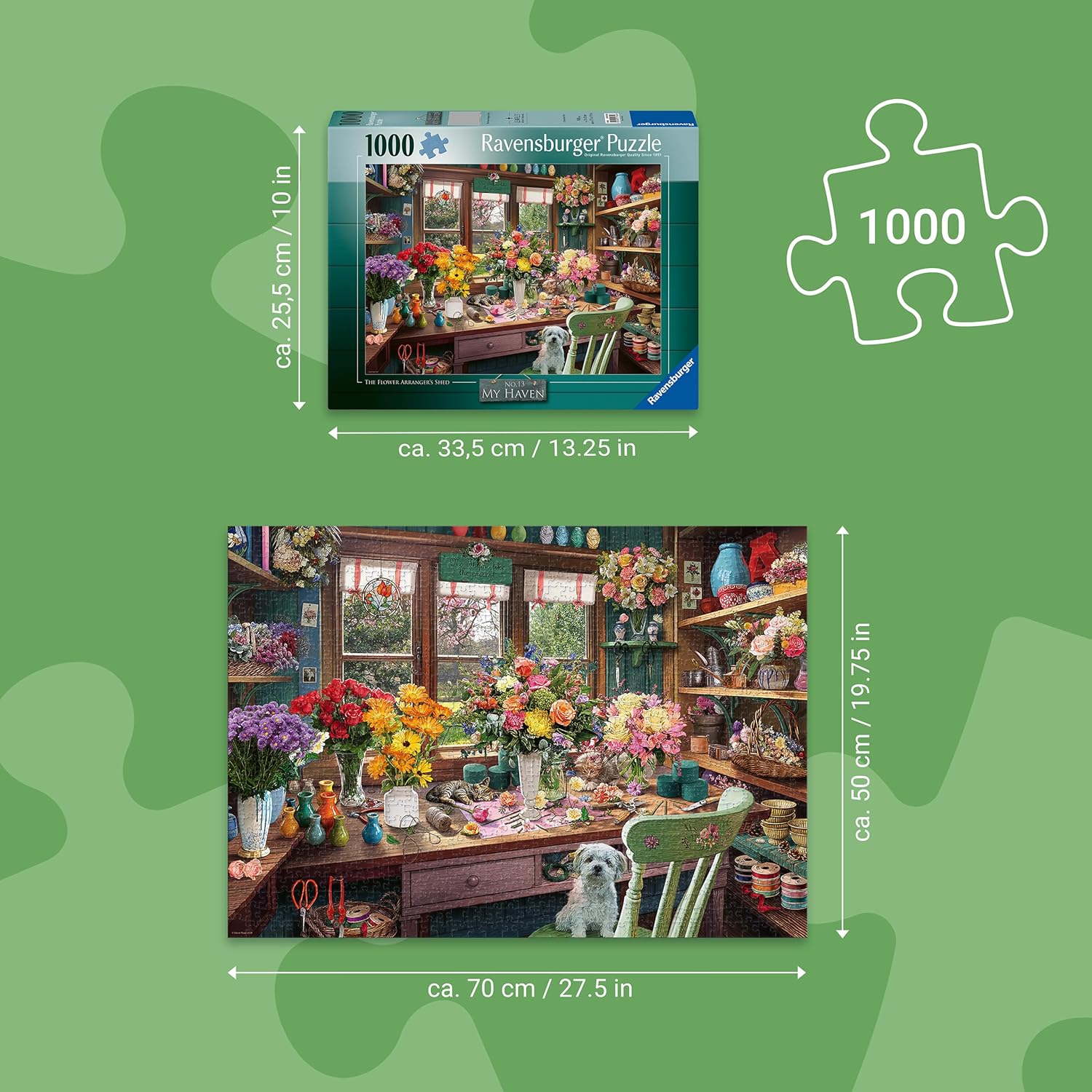 Ravensburger The Flower Arranger's Shed 1000 Piece Puzzle