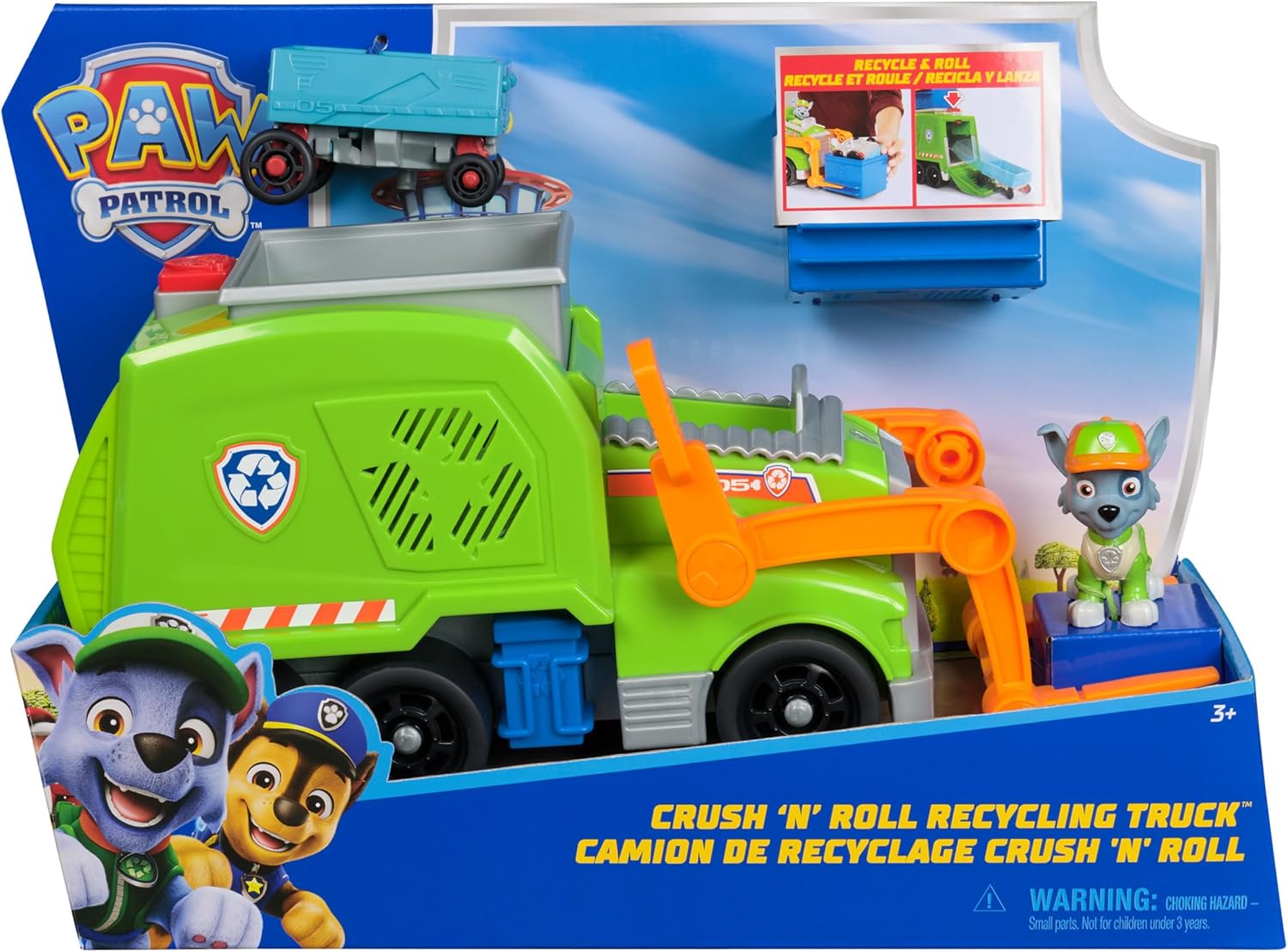 Paw Patrol: Crush ?N? Roll Recycling Lorry with Rocky Action Figure