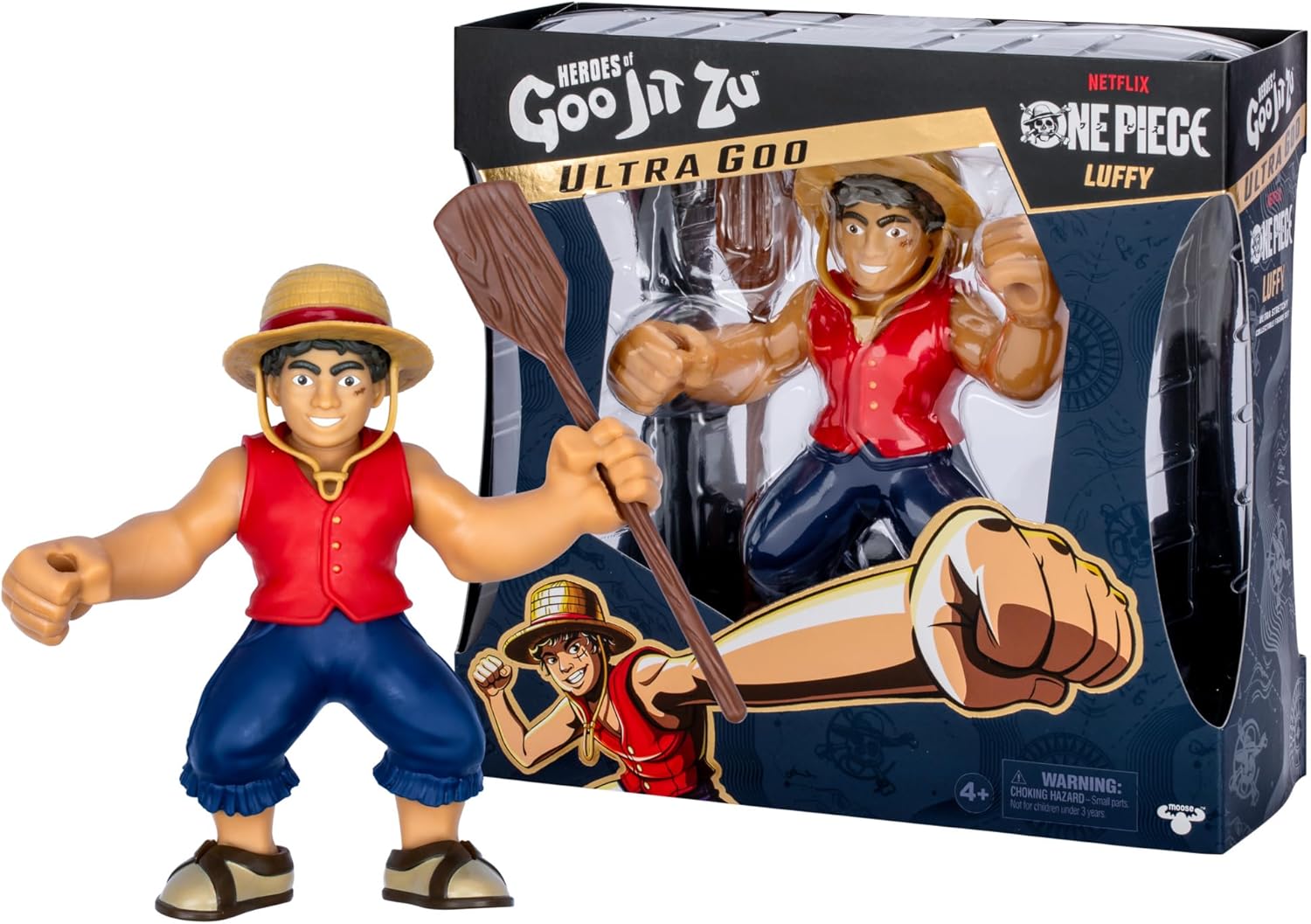 Heroes of Goo Jit Zu One Piece LUFFY Stretchy 7Inch Collectible Action Figure