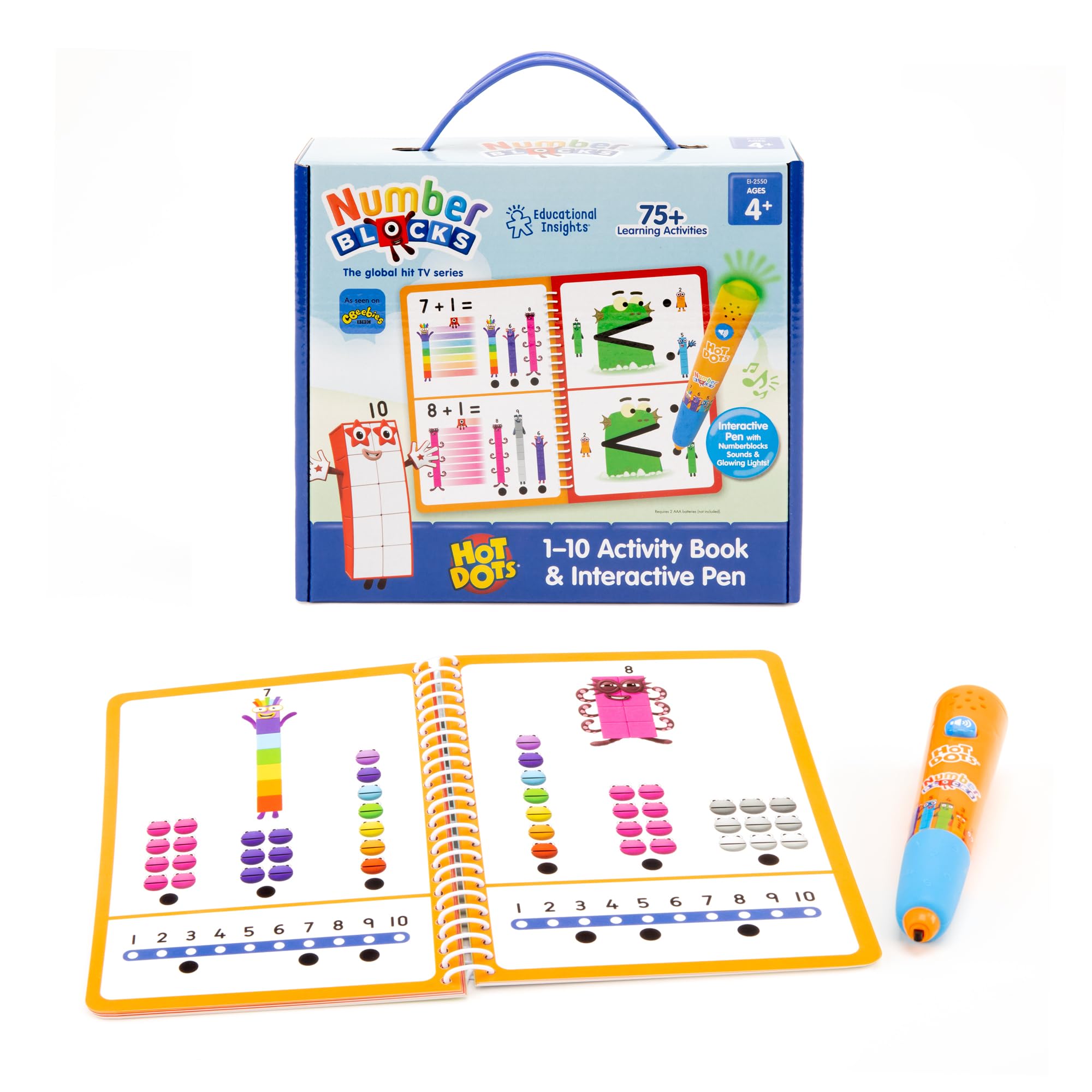 Learning Resources Hot Dots Numberblocks 1?10 Activity Book & Interactive Pen