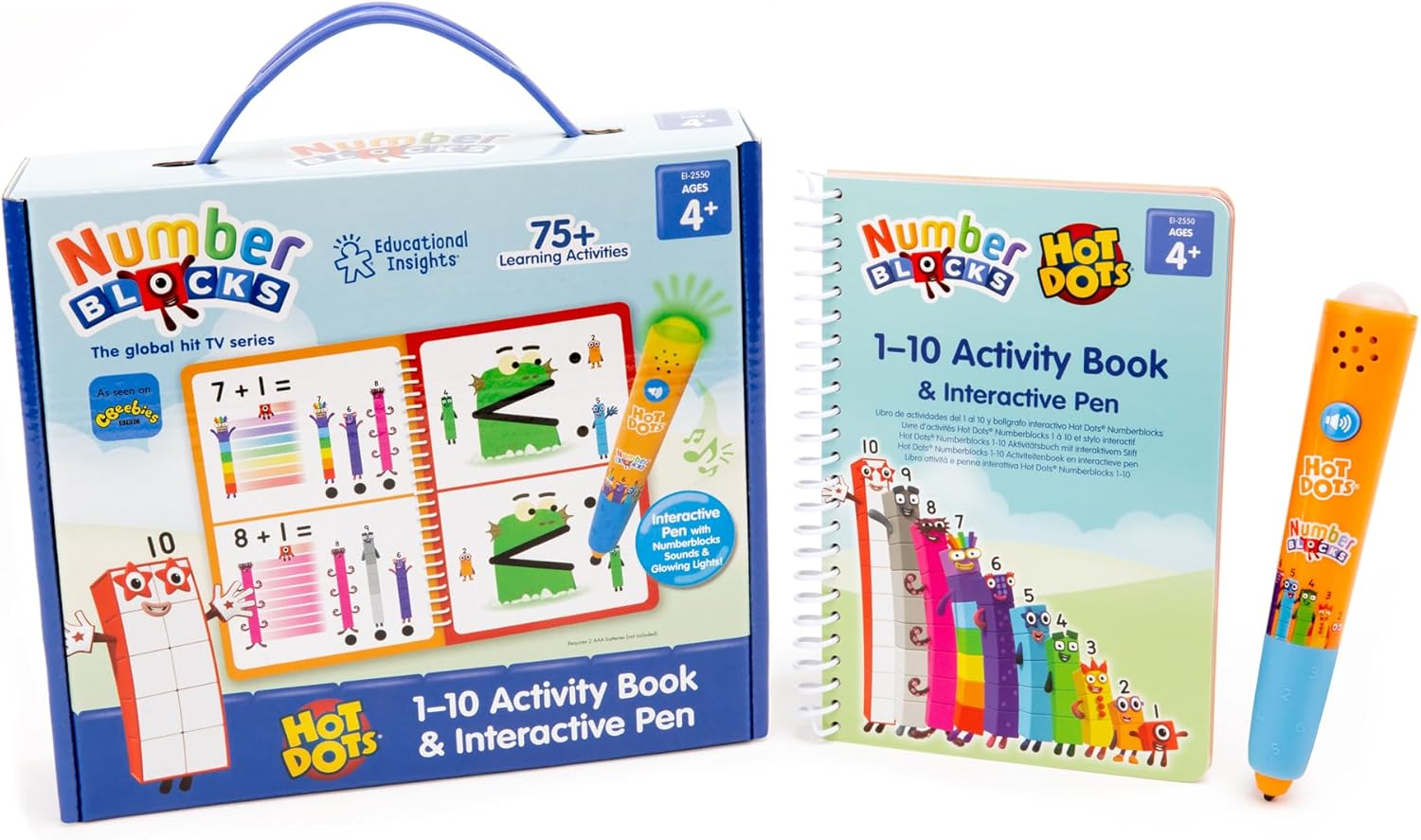 Learning Resources Hot Dots Numberblocks 1?10 Activity Book & Interactive Pen