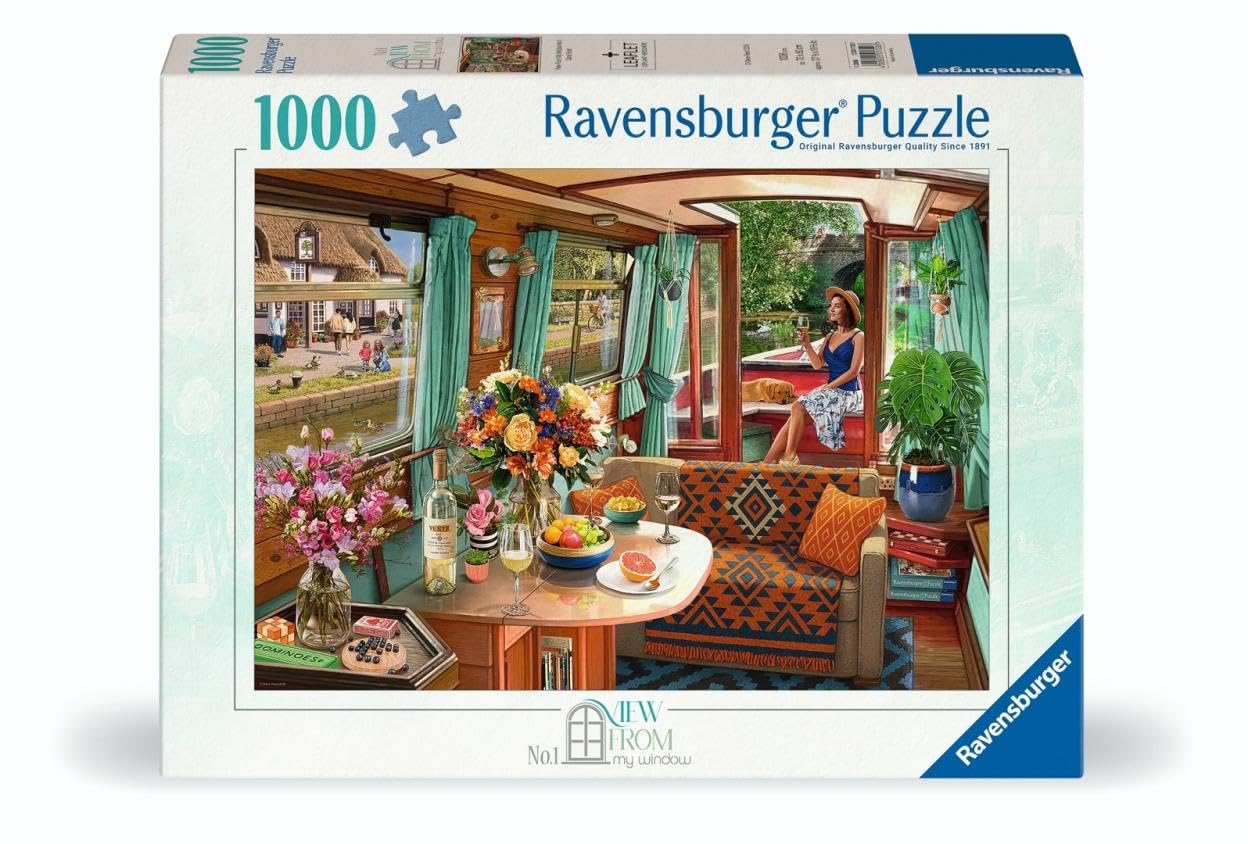 Ravensburger View From My Window No.1 CANAL BOAT 1000 Piece Puzzle
