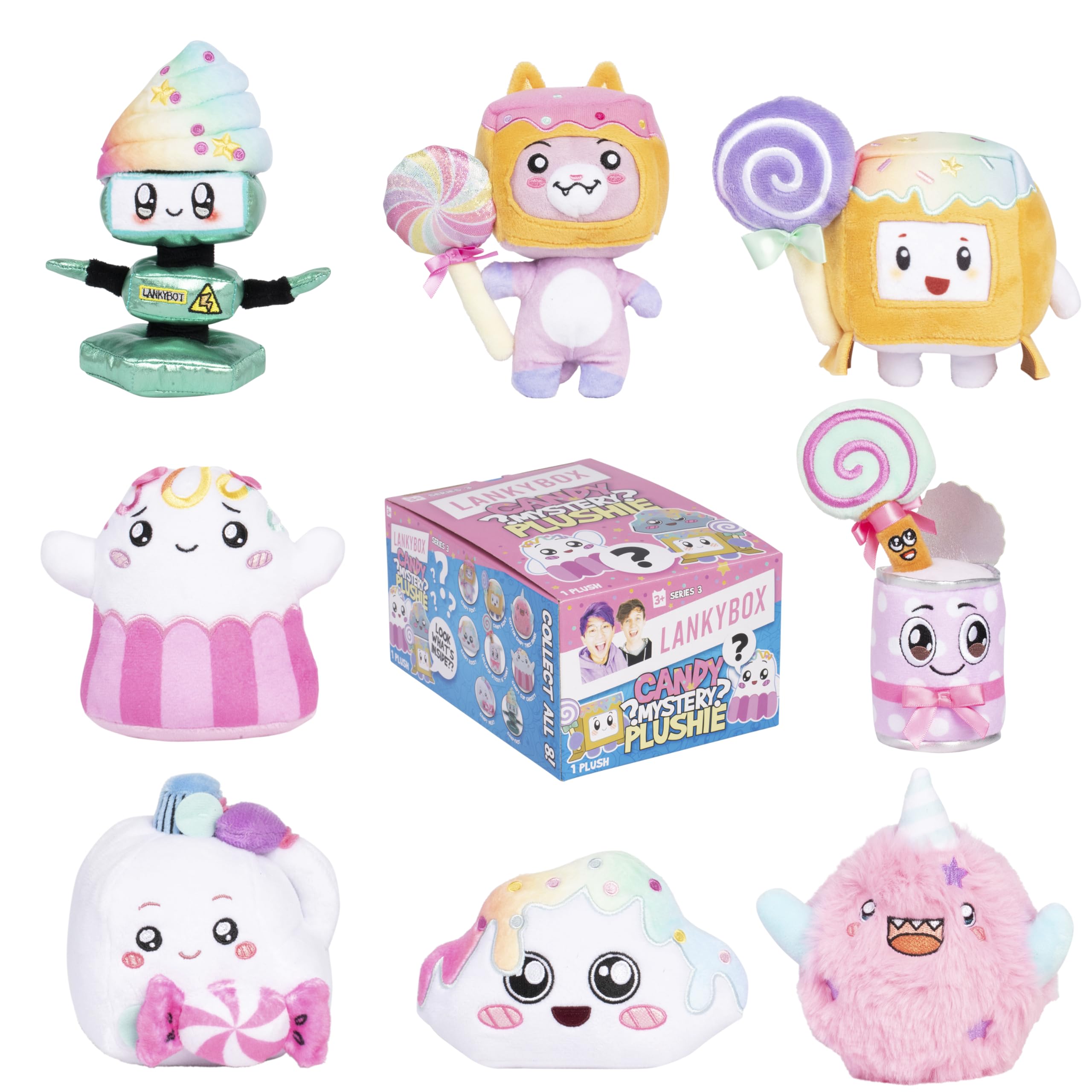 LankyBox Mystery Plush CANDY Collection Blind Box Mini Plush One Supplied Styles Vary