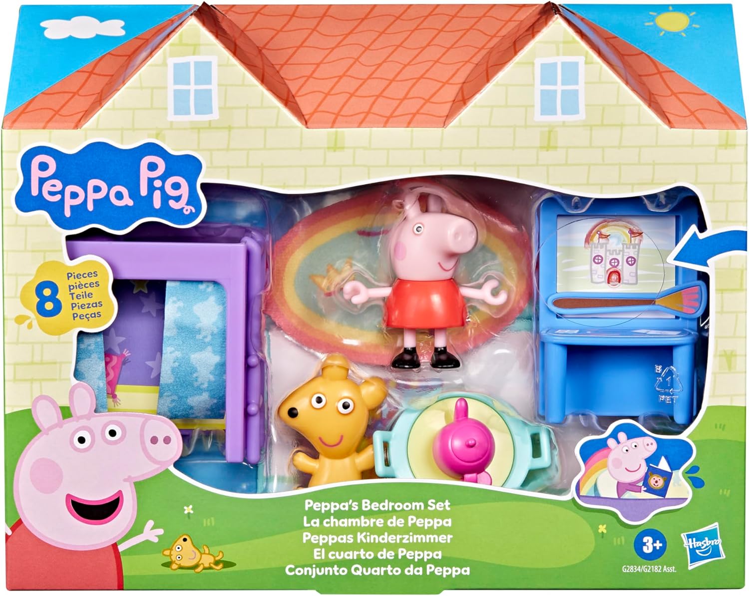 Peppa Pig Peppa's Bedroom Set with 1 Figure and 7 Accessories