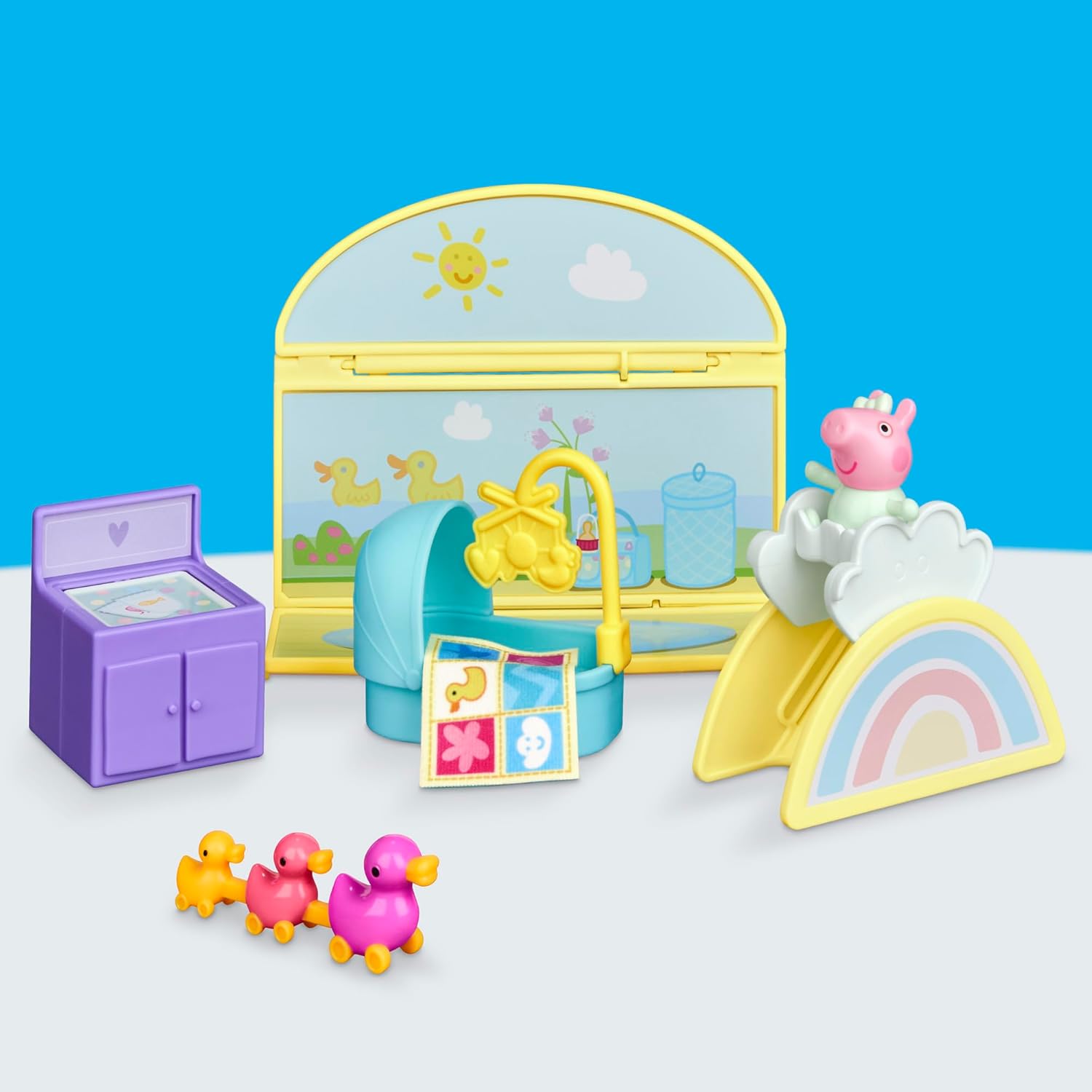 Peppa Pig Evie's Nursery Set with 1 Figure and 7 Accessories