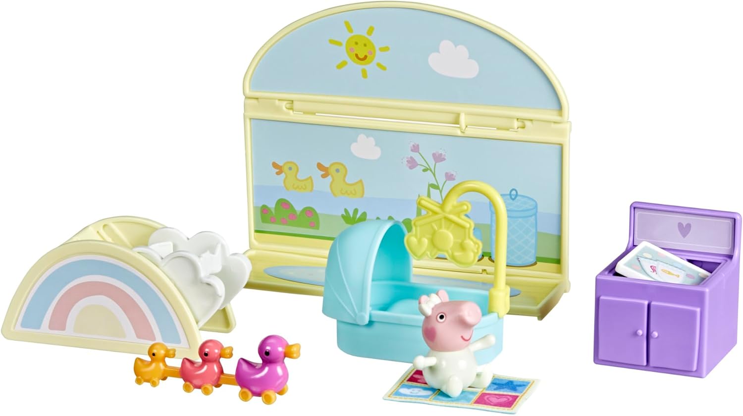 Peppa Pig Evie's Nursery Set with 1 Figure and 7 Accessories