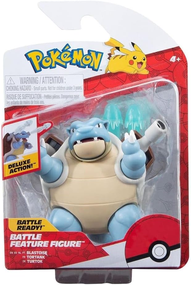 Pok�mon Blastoise 4.5Inch Battle Feature Figure with Water Missile Cannon