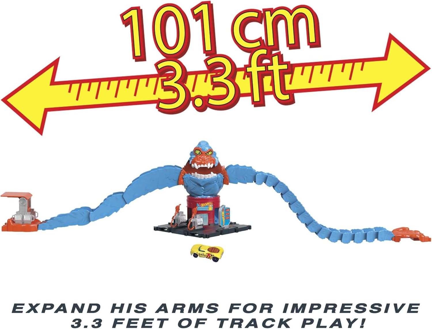 Hot Wheels City Wreck & Ride Gorilla Attack with 1 Car