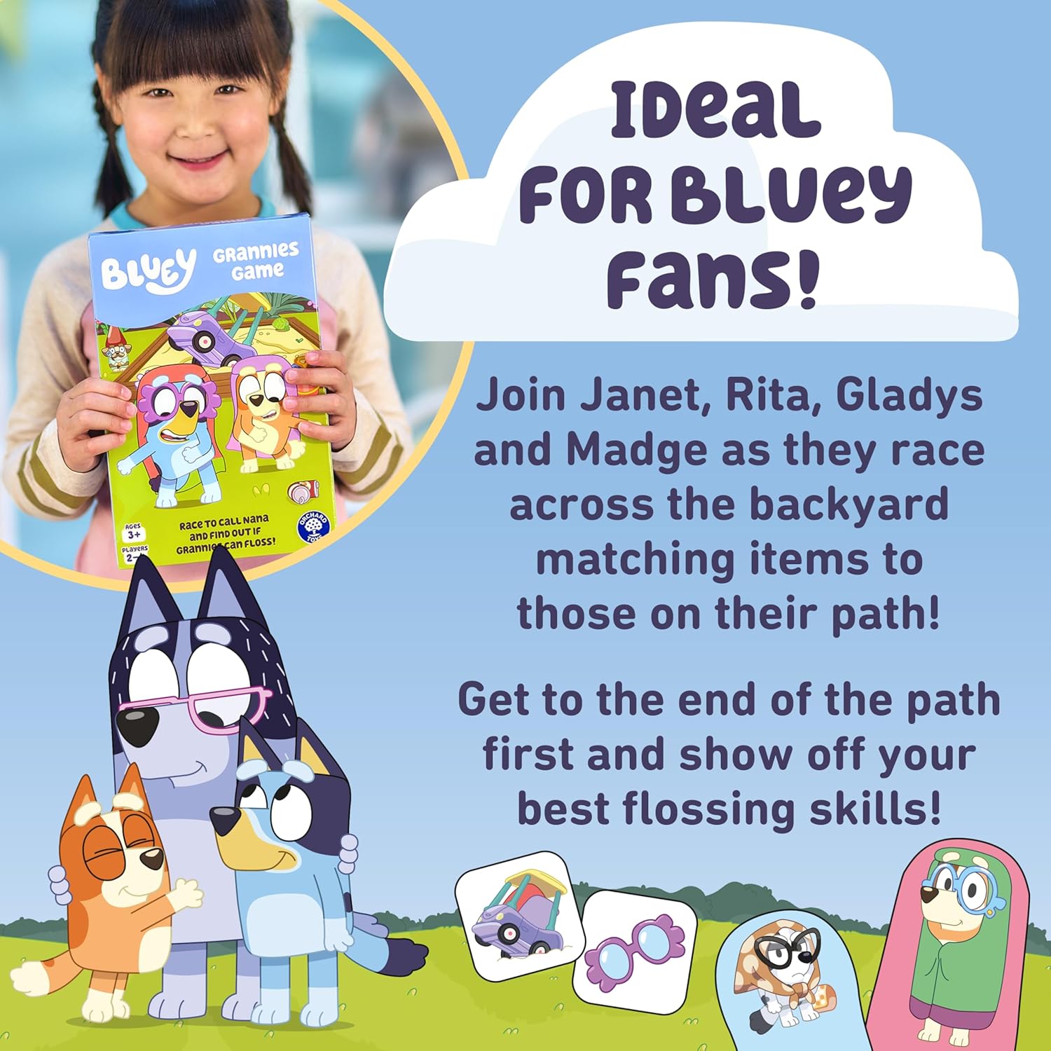 Orchard Toys Official BLUEY GRANNIES Matching and Memory Game
