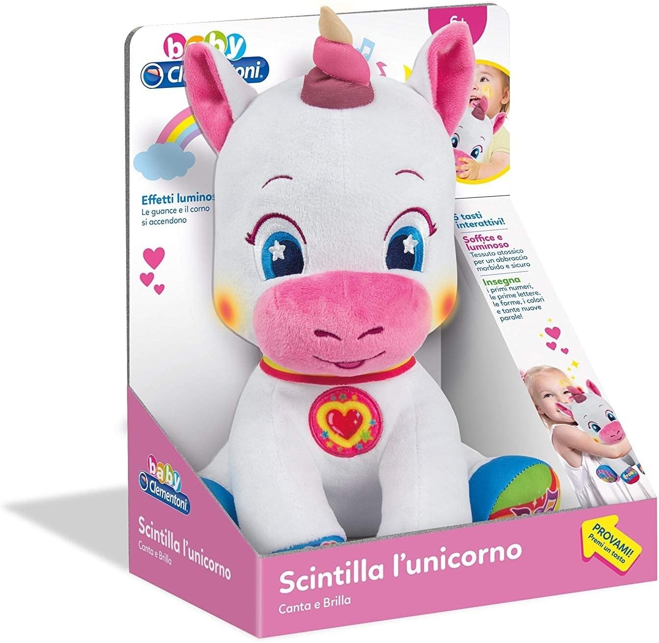 Clementoni Baby Unicorn Interactive Soft Plush Toy For Toddlers